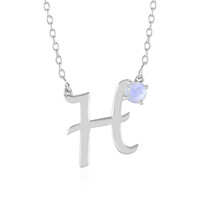 Collar en plata con Piedra de Luna arcoíris
