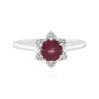 Anillo en plata con Granate de Malawi