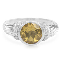 Anillo en plata con Cuarzo champán