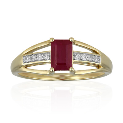 Anillo en oro con Rubí de Kenia