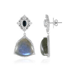 Pendientes en plata con Labradorita (Dallas Prince Designs)