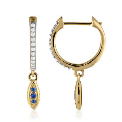 Pendientes en oro con Hauyna