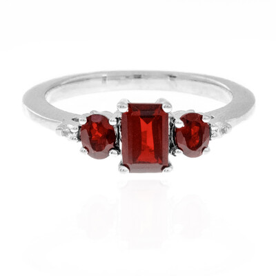 Anillo en plata con Granate de la India