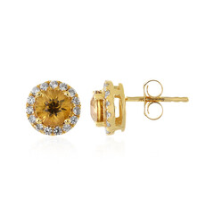 Pendientes en plata con Zircón amarillo