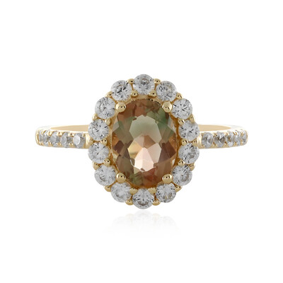 Anillo en oro con Piedra del sol de Oregón