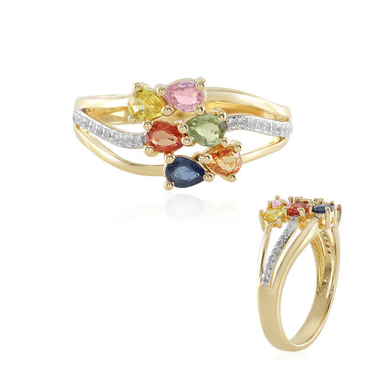 Anillo en plata con Zafiro rosado