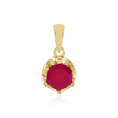 Colgante en plata con Calcedonia frambuesa
