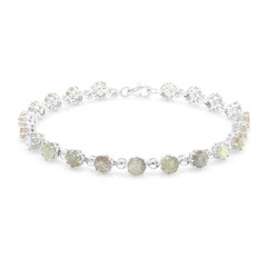 Brazalete en plata con Espectrolita