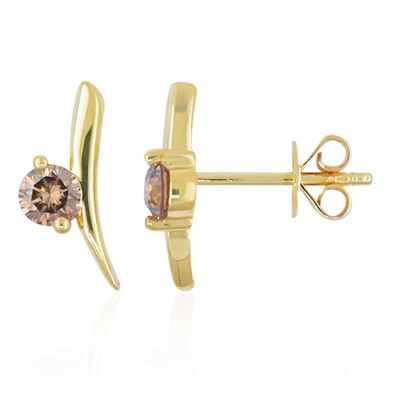 Pendientes en oro con Diamante champán Argyle SI2 (de Melo)