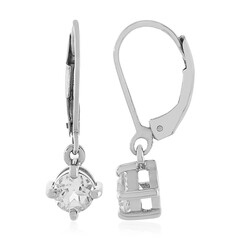 Pendientes en plata con Topacio blanco