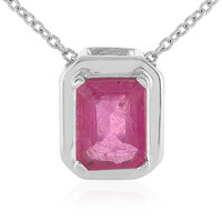 Collar en plata con Zafiro rosa de Madagascar