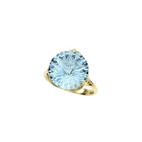 Anillo en oro con Topacio azul
