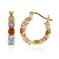 Pendientes en plata con Topacio azul suizo