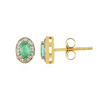 Pendientes en oro con Esmeralda de Colombia