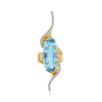 Colgante en oro con Topacio azul cielo (Adela Gold)