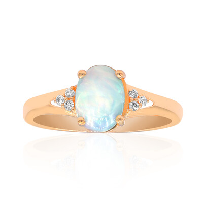 Anillo en oro con Ópalo Welo AAA