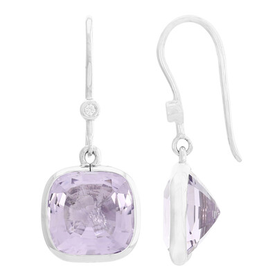 Pendientes en plata con Amatista Rosa de Francia