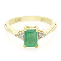 Anillo en plata con Esmeralda de Bahía