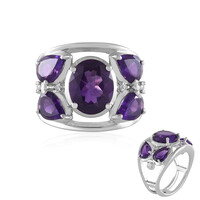 Anillo en plata con Amatista de Marruecos