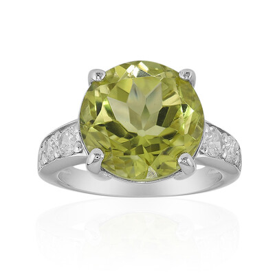 Anillo en plata con Citrino de color limón