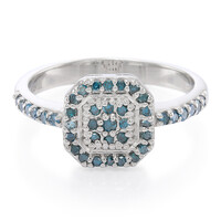 Anillo en plata con Diamante fantasía