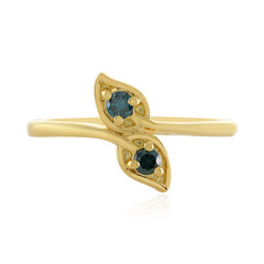 Anillo en plata con Diamante azul I3