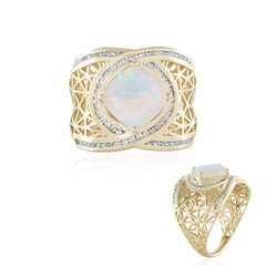 Anillo en oro con Ópalo Welo AAA (Ornaments by de Melo)