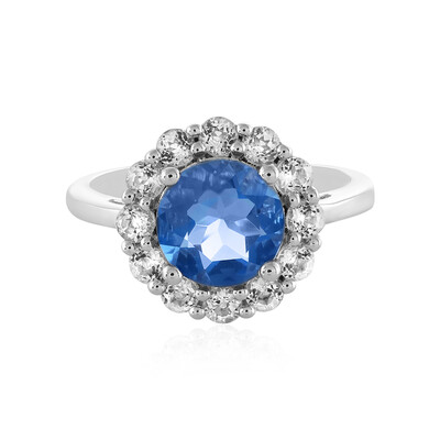 Anillo en plata con Fluorita de color cambiante