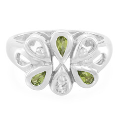 Anillo en plata con Turmalina cuprífera