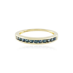 Anillo en oro con Zafiro azul