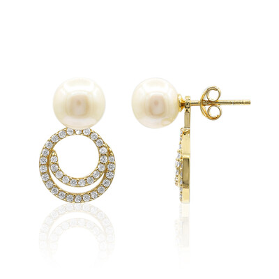 Pendientes en plata con Perla Freshwater