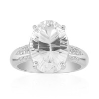 Anillo en plata con Topacio blanco
