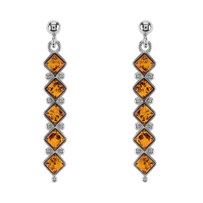 Pendientes en plata con Ámbar báltico (dagen)