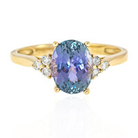 Anillo en oro con Tanzanita sin calentar (CIRARI)