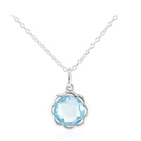 Collar en plata con Topacio azul cielo