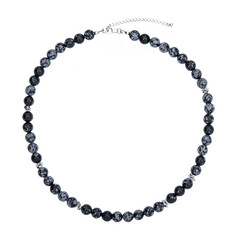 Collar en plata con Obsidiana Copo de Nieve