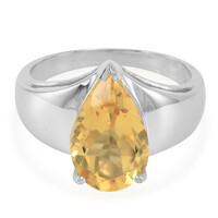 Anillo en plata con Citrino