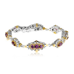 Brazalete en plata con Granate púrpura cambiante (Gems en Vogue)