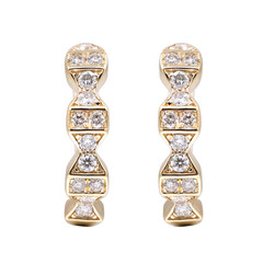 Pendientes en oro con Diamante I1 (H)  (CIRARI)