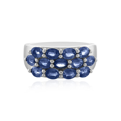 Anillo en plata con Zafiro azul