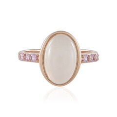 Anillo en plata con Piedra de Luna blanca (KM by Juwelo)
