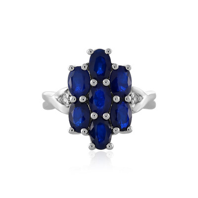 Anillo en plata con Espinela azul royal
