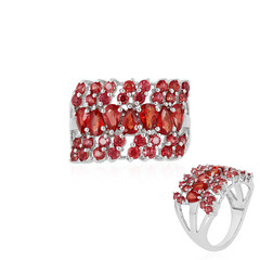 Anillo en plata con Rubí de Tanzania