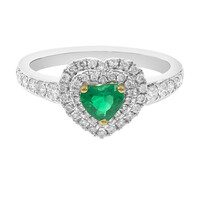Anillo en oro con Esmeralda de Colombia (CIRARI)