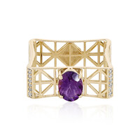 Anillo en oro con Amatista de Uruguay (Ornaments by de Melo)