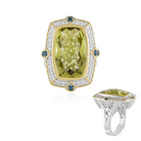 Anillo en plata con Cuarzo del Ouro Verde (Dallas Prince Designs)