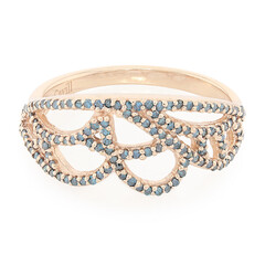 Anillo en plata con Diamante fantasía