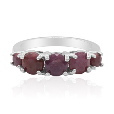 Anillo en plata con Rubí