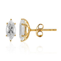 Pendientes en plata con Topacio blanco