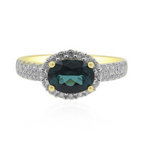 Anillo en oro con Indidolita de Brasil